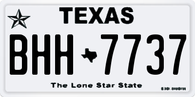 TX license plate BHH7737