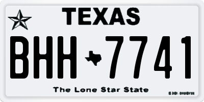TX license plate BHH7741