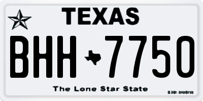TX license plate BHH7750