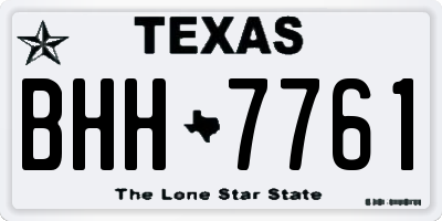 TX license plate BHH7761
