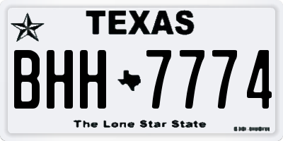 TX license plate BHH7774