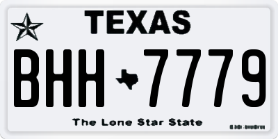 TX license plate BHH7779