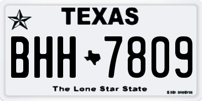 TX license plate BHH7809