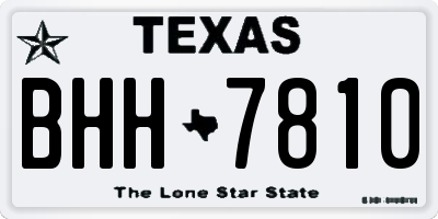 TX license plate BHH7810
