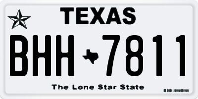 TX license plate BHH7811