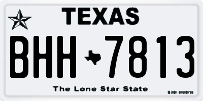 TX license plate BHH7813