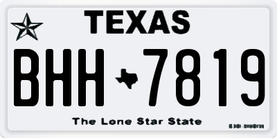 TX license plate BHH7819