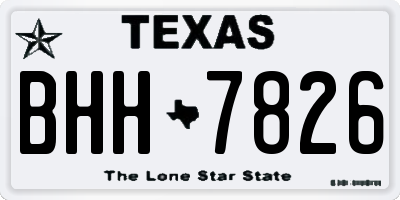 TX license plate BHH7826