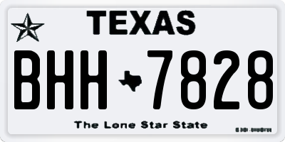 TX license plate BHH7828