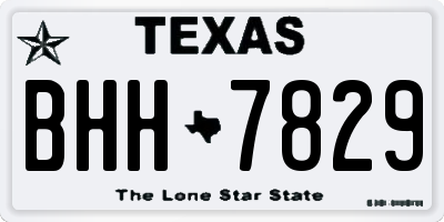 TX license plate BHH7829