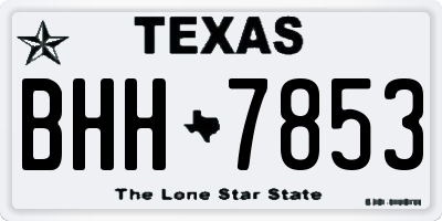 TX license plate BHH7853