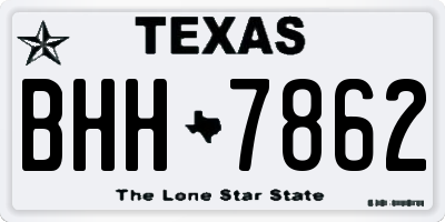 TX license plate BHH7862
