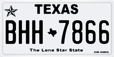 TX license plate BHH7866