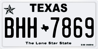 TX license plate BHH7869
