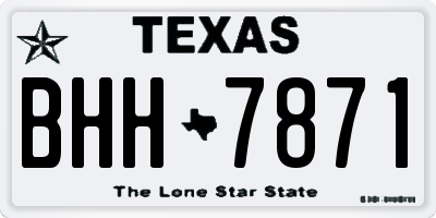 TX license plate BHH7871