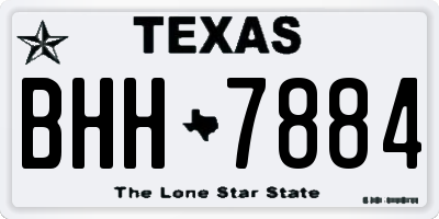 TX license plate BHH7884