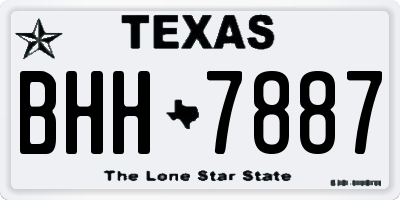 TX license plate BHH7887