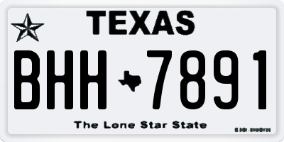 TX license plate BHH7891
