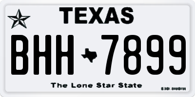 TX license plate BHH7899