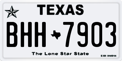TX license plate BHH7903