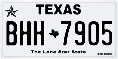 TX license plate BHH7905