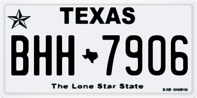 TX license plate BHH7906