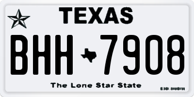 TX license plate BHH7908