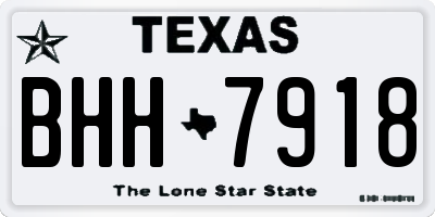 TX license plate BHH7918