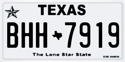TX license plate BHH7919