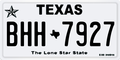 TX license plate BHH7927