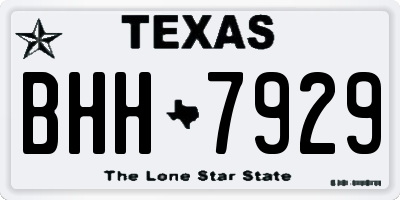 TX license plate BHH7929