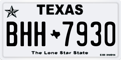 TX license plate BHH7930