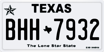 TX license plate BHH7932