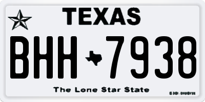 TX license plate BHH7938