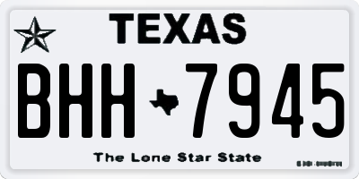 TX license plate BHH7945