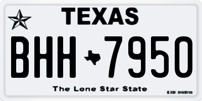 TX license plate BHH7950