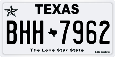 TX license plate BHH7962