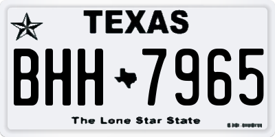 TX license plate BHH7965