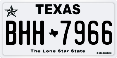 TX license plate BHH7966