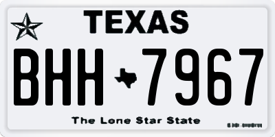 TX license plate BHH7967
