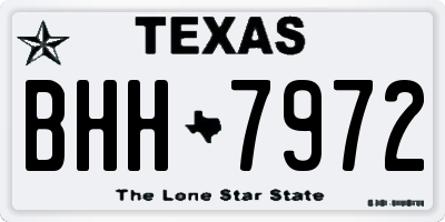 TX license plate BHH7972