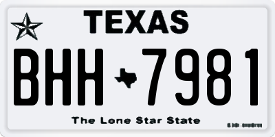 TX license plate BHH7981