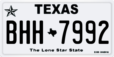 TX license plate BHH7992