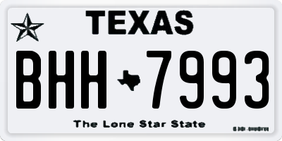TX license plate BHH7993