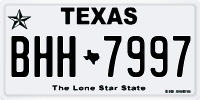 TX license plate BHH7997