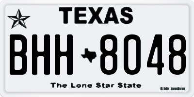 TX license plate BHH8048