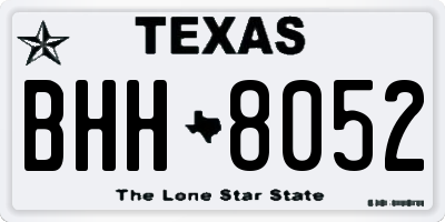 TX license plate BHH8052