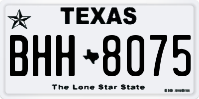TX license plate BHH8075