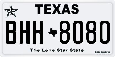 TX license plate BHH8080