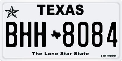 TX license plate BHH8084